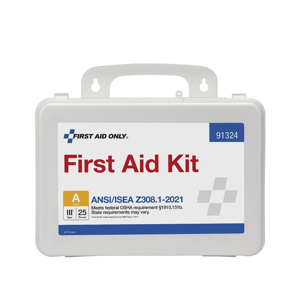 First Aid Only First Aid Kit 25 Person Plastic Case ANSI Portable - Flockneti