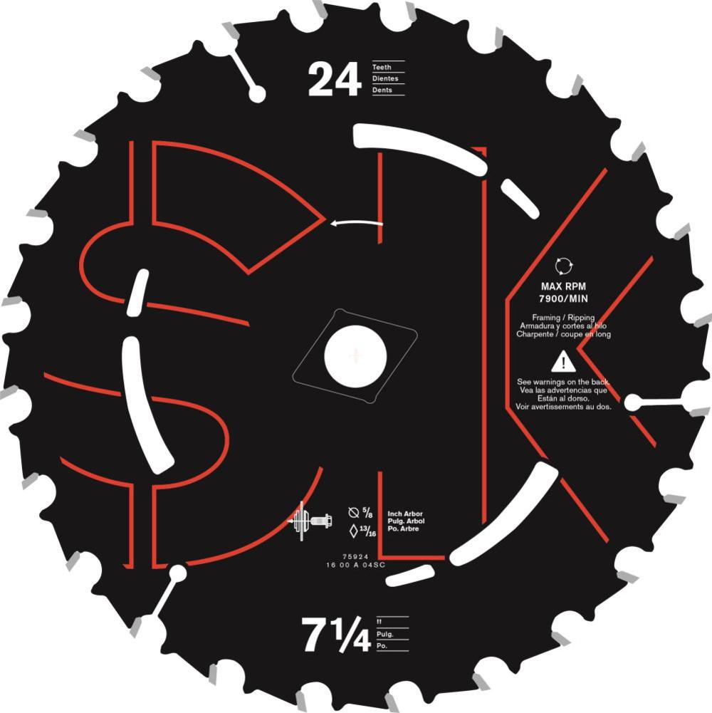 Skilsaw 7-1/4 In. x 24-Tooth Carbide Tip Saw Blade - Flockneti