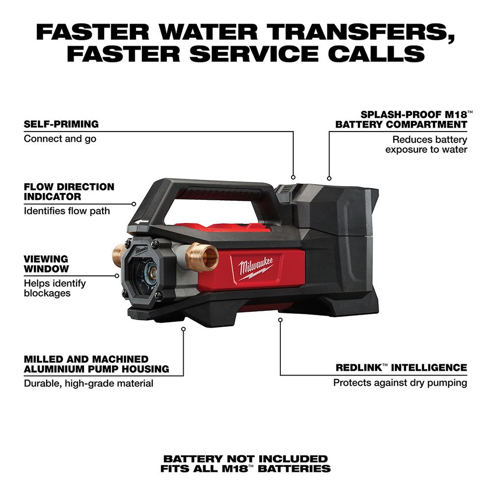 Milwaukee M18 Transfer Pump - Flockneti