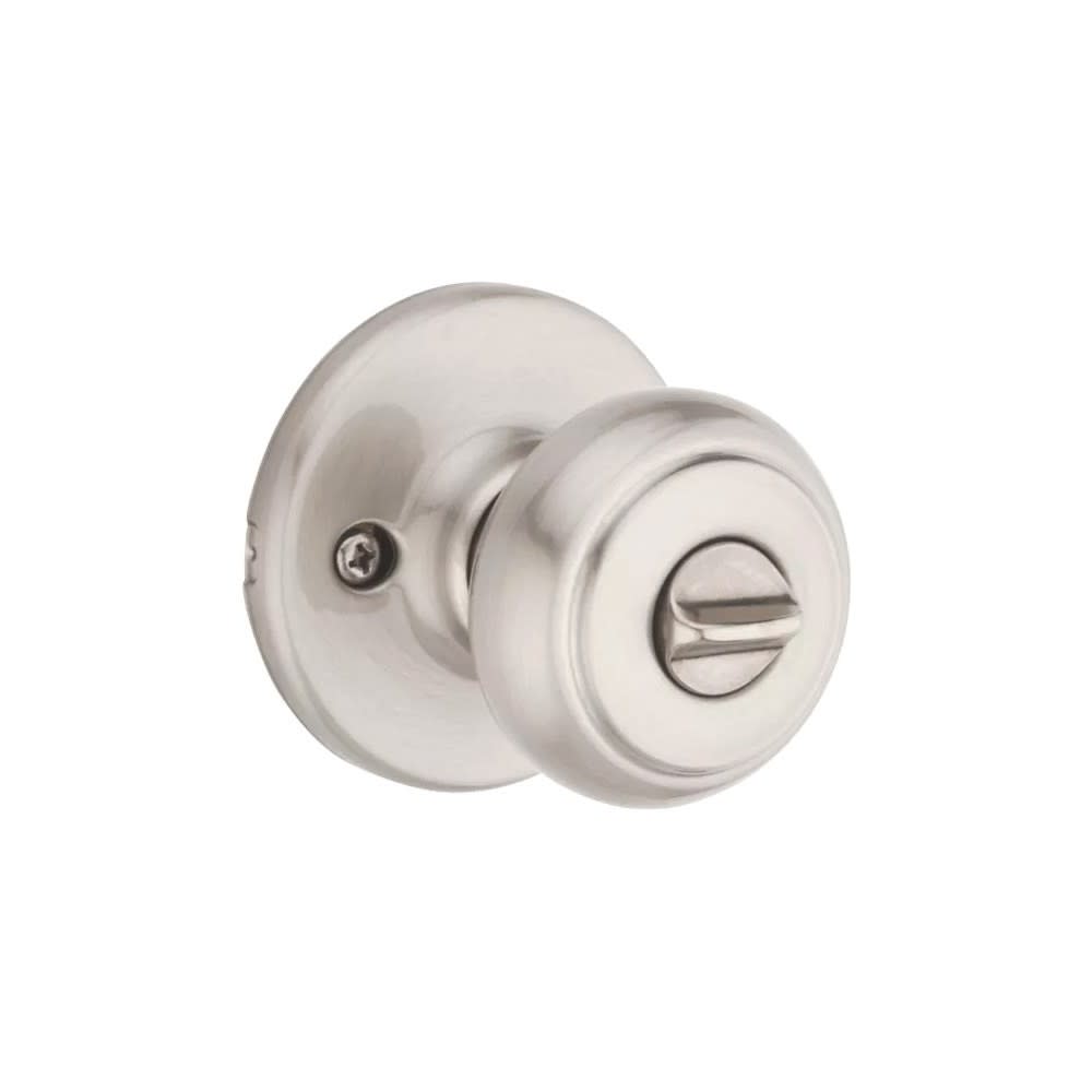 Kwikset Satin Nickel Security Keyed Entry Exterior Cove Lockset Knob - Flockneti