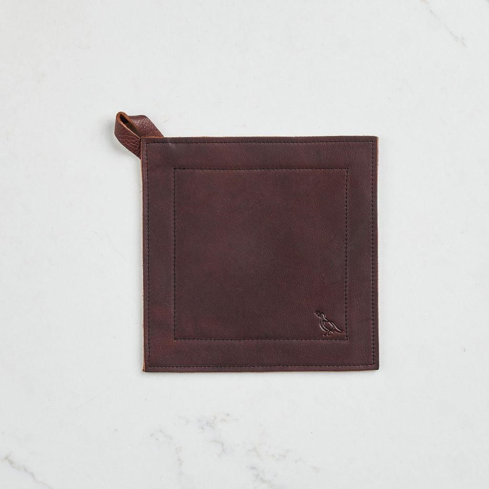 Smithey Ironware Pot Holder Full Grain Leather - Flockneti