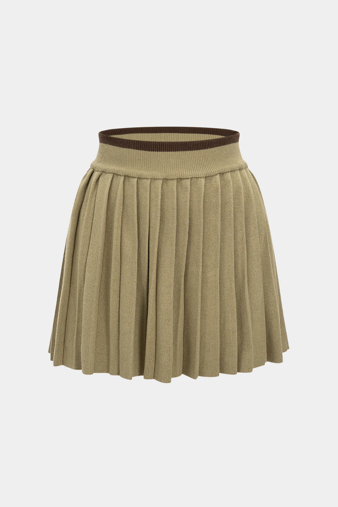 Knit Patchwork High Waist Skirt - Flockneti