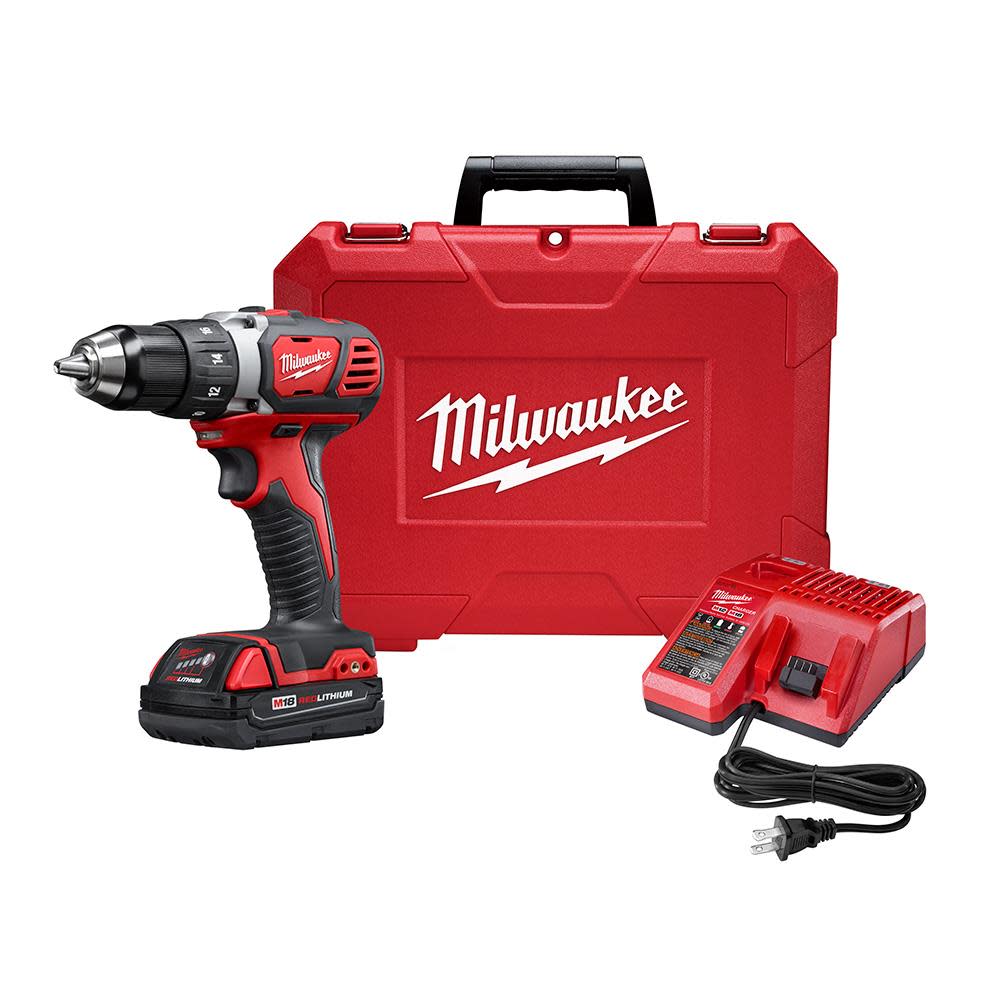 Milwaukee M18 Compact 1/2 In. Drill Driver Kit with Compact Batteries - Flockneti