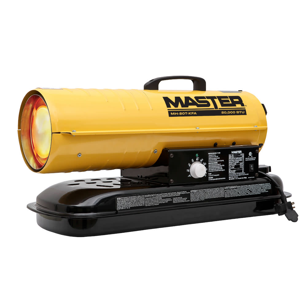 Master Forced Air Heater 80000BTU Kerosene Diesel with Thermostat - Flockneti