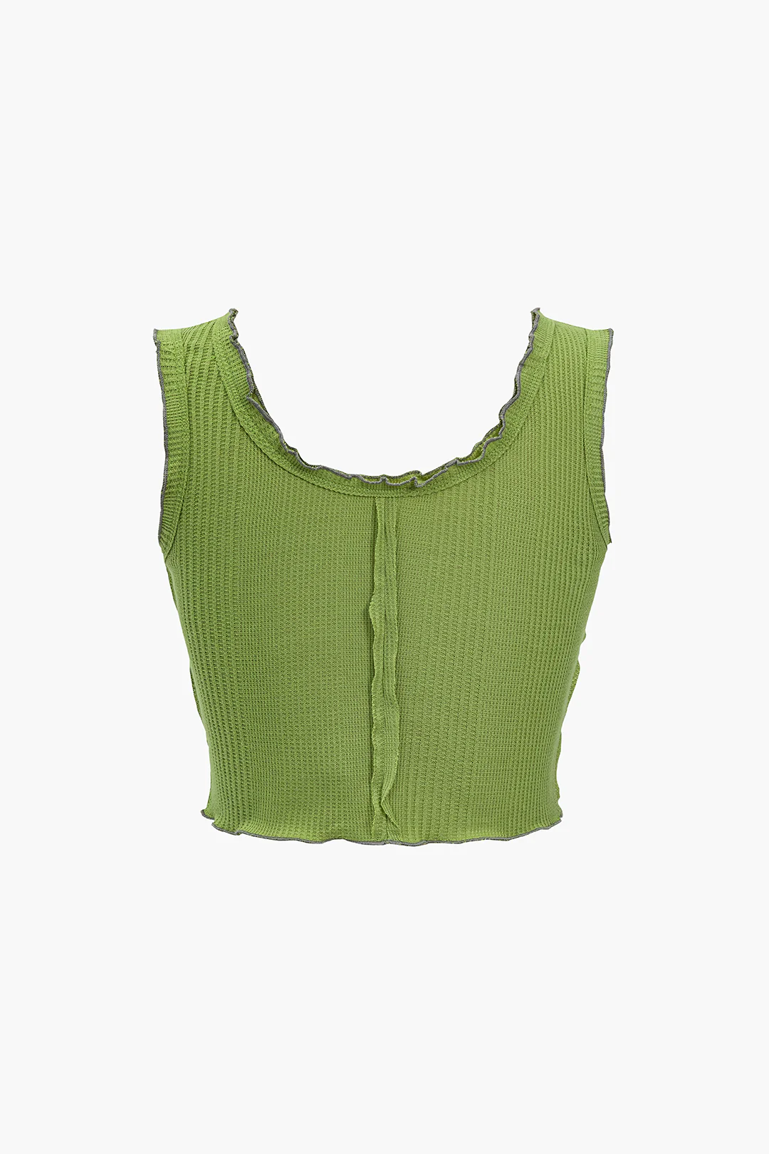 Solid Scallop Edge Tank Top - Flockneti