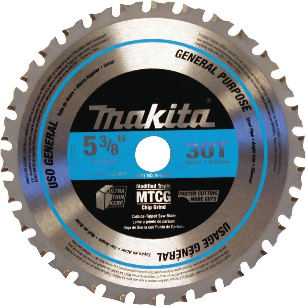 Makita 5-3/8 in. 30T Carbide-Tipped Saw Blade Metal/General Purpose - Flockneti