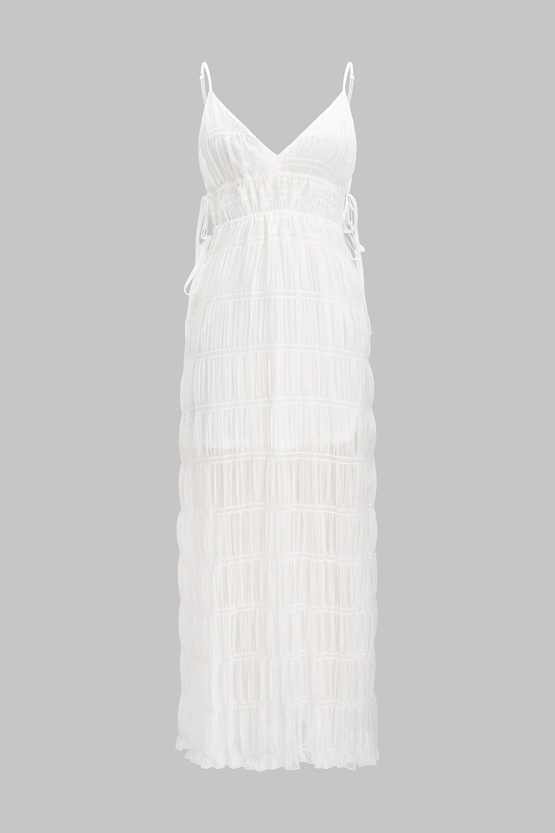 Tie-Up Backless Sleeveless Maxi Dress - Flockneti