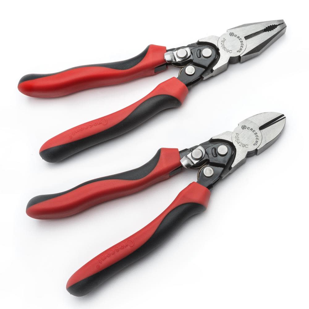 Crescent Pro Series Dual Material Compound Action Cutting Plier Set 2 Piece - Flockneti