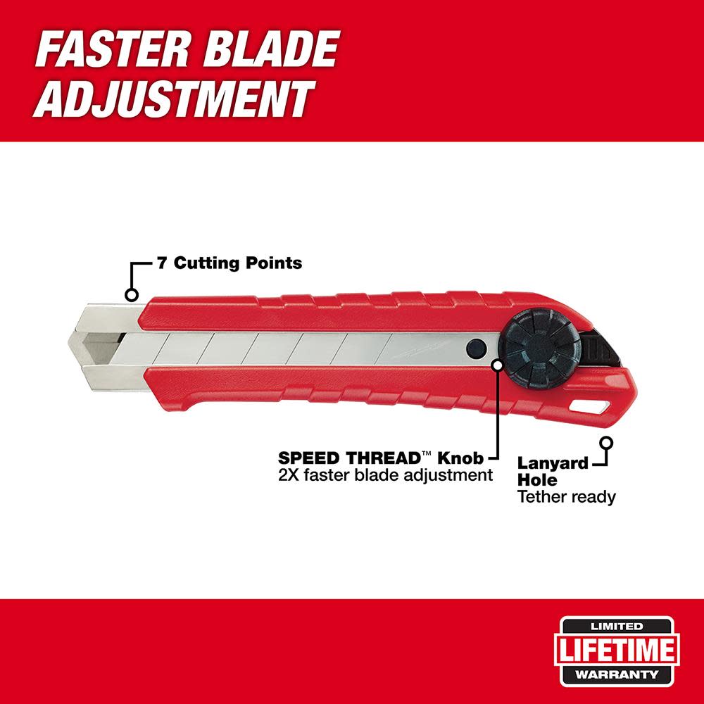 Milwaukee 25 mm Snap-Off Knife - Flockneti