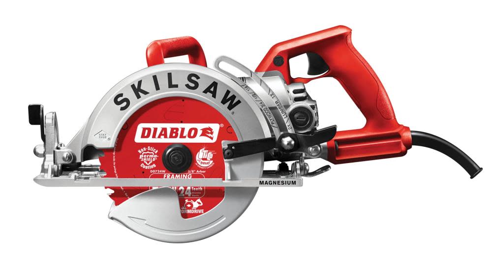 Skilsaw 7-1/4 In. Magnesium Worm Drive Saw with Diablo Blade - Flockneti
