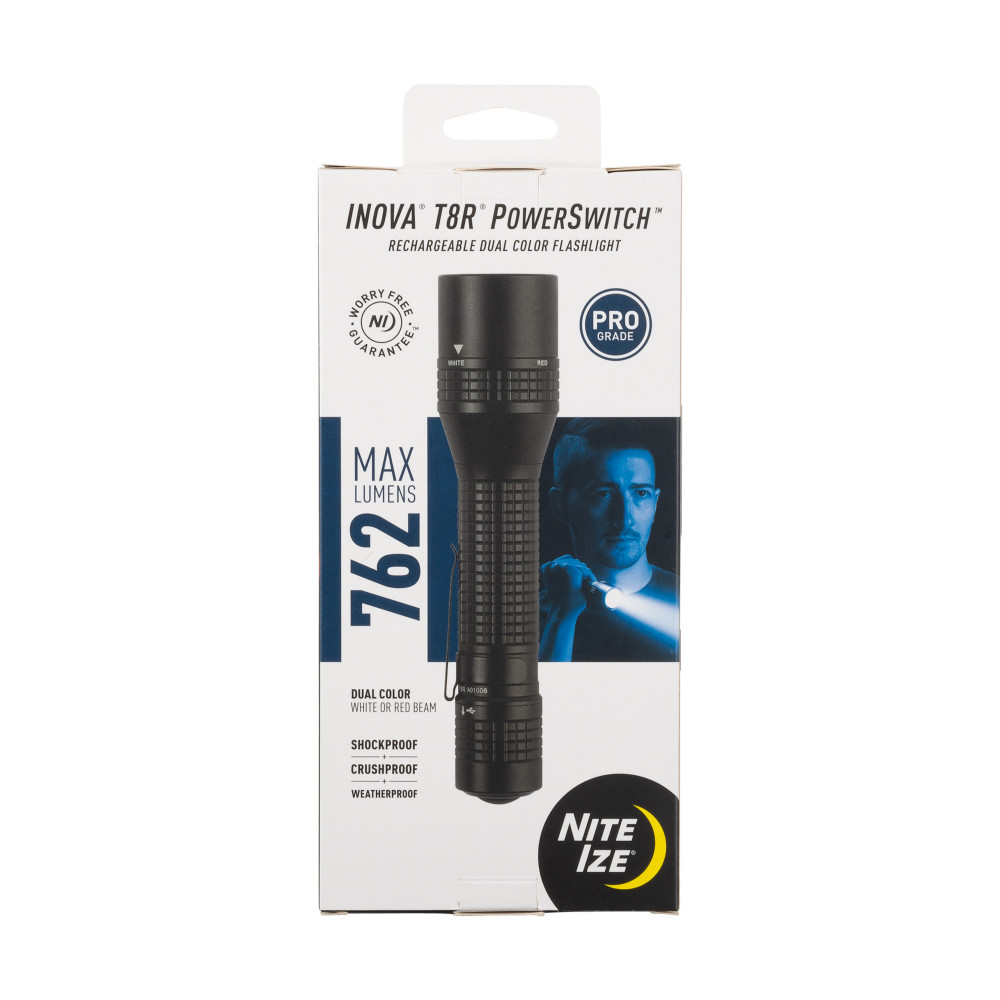 Nite Ize INOVA T8R PowerSwitch Flashlight Dual Color Rechargeable - Flockneti
