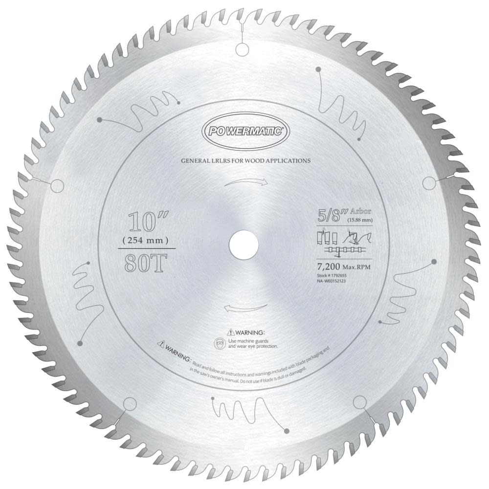 Powermatic 1080 General Circular Saw Blade - Flockneti