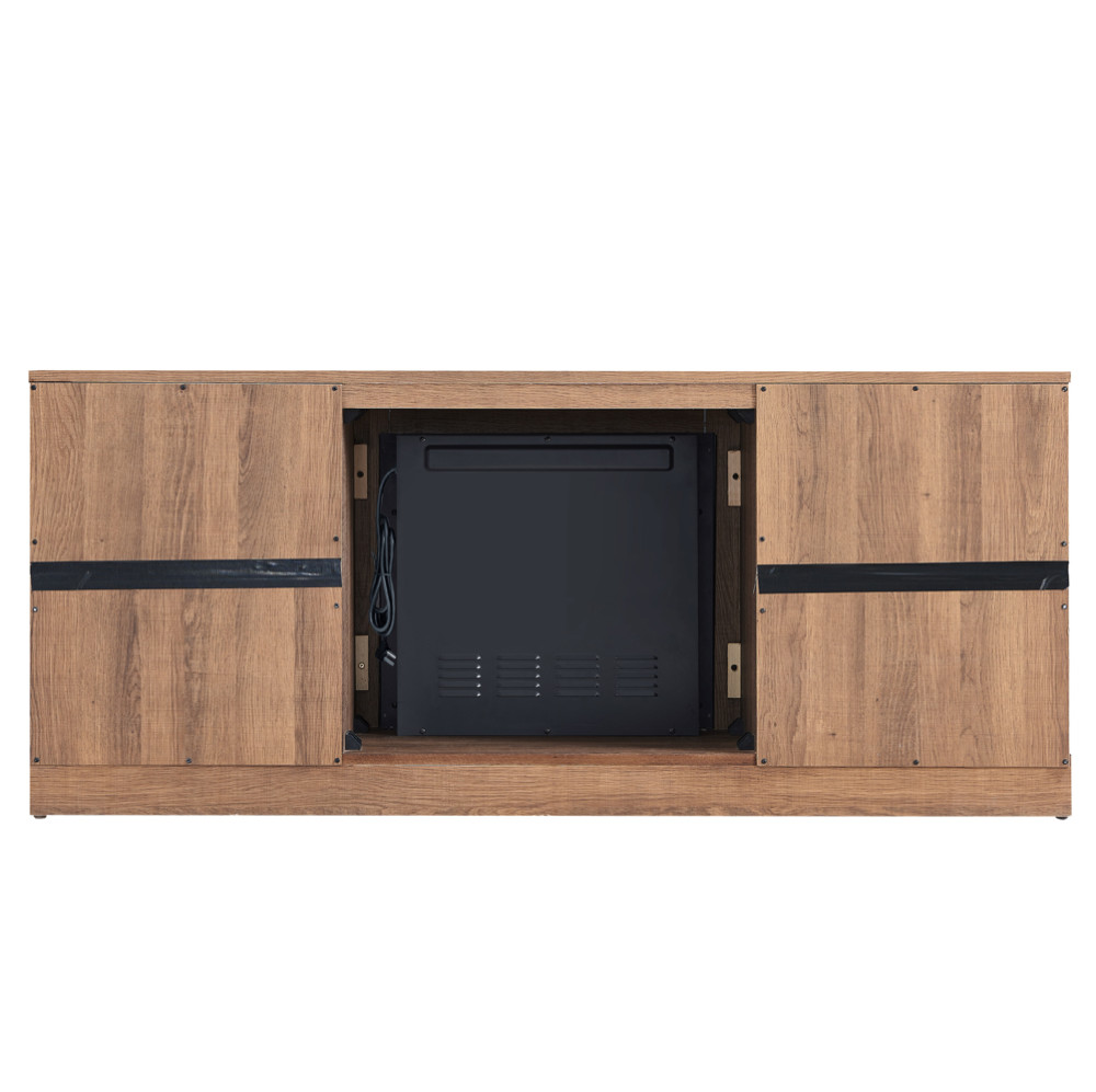 Hearthpro Media Electric Fireplace with Industrial Details - Flockneti