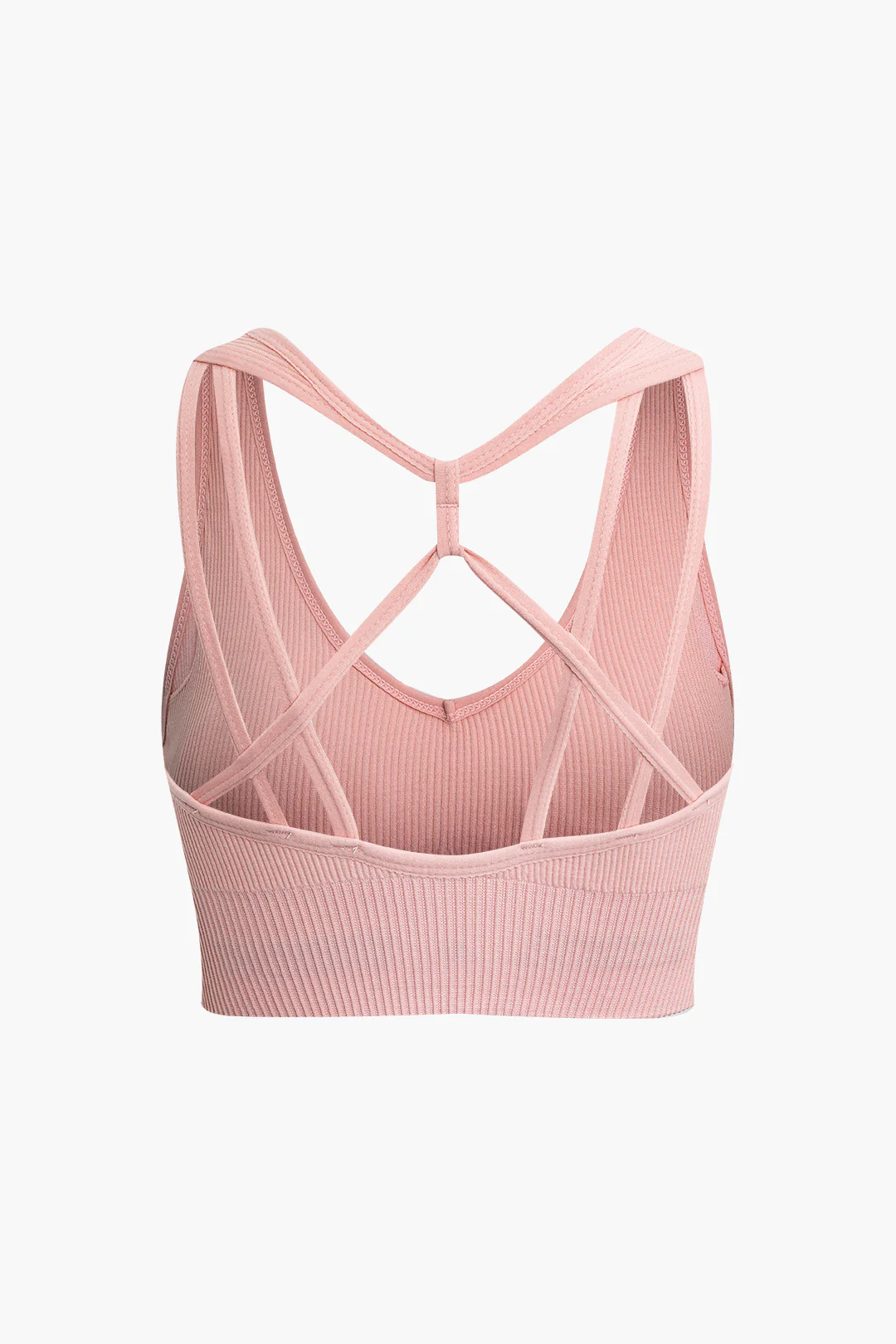 Ribbed Backless Sports Bra - Flockneti