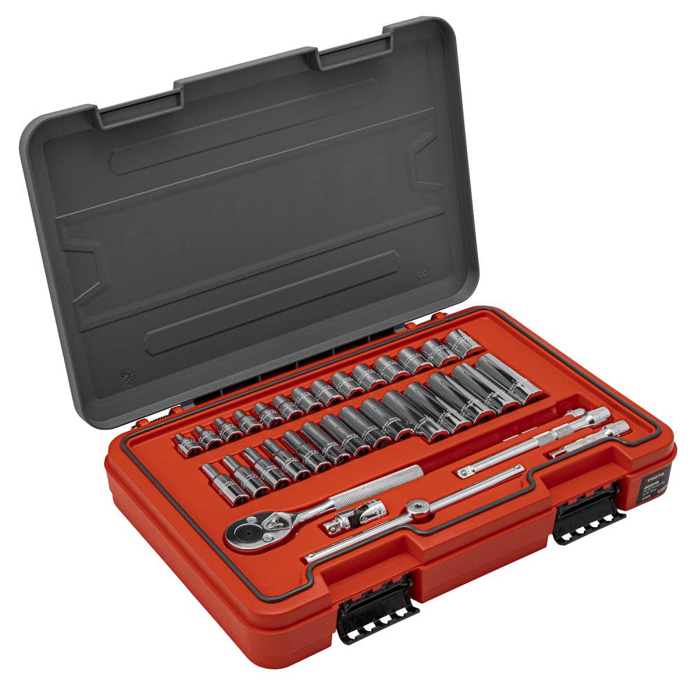 Proto Socket Set 3/8 DR 34pc MM 6pt - Flockneti