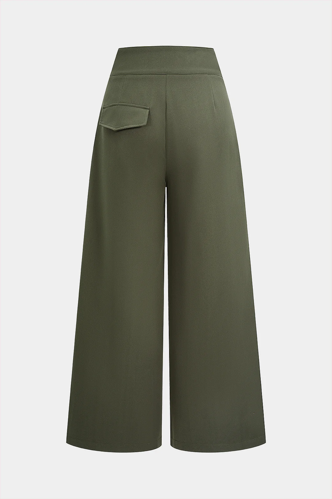 Pocket High Waist Wide Leg Trousers - Flockneti