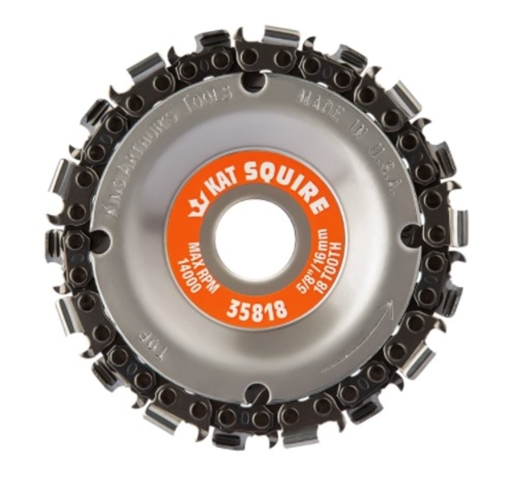 King Arthurs Tools Squire 18 Tooth Chain Saw Cutter with 5/8 Center - Flockneti