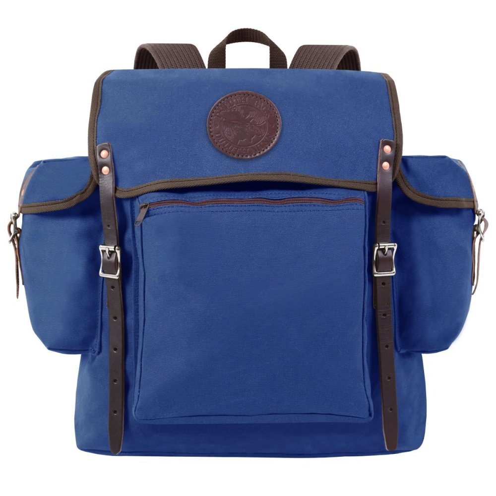 Duluth Pack 32 Liter Capacity Royal Blue Canvas Rambler Backpack - Flockneti