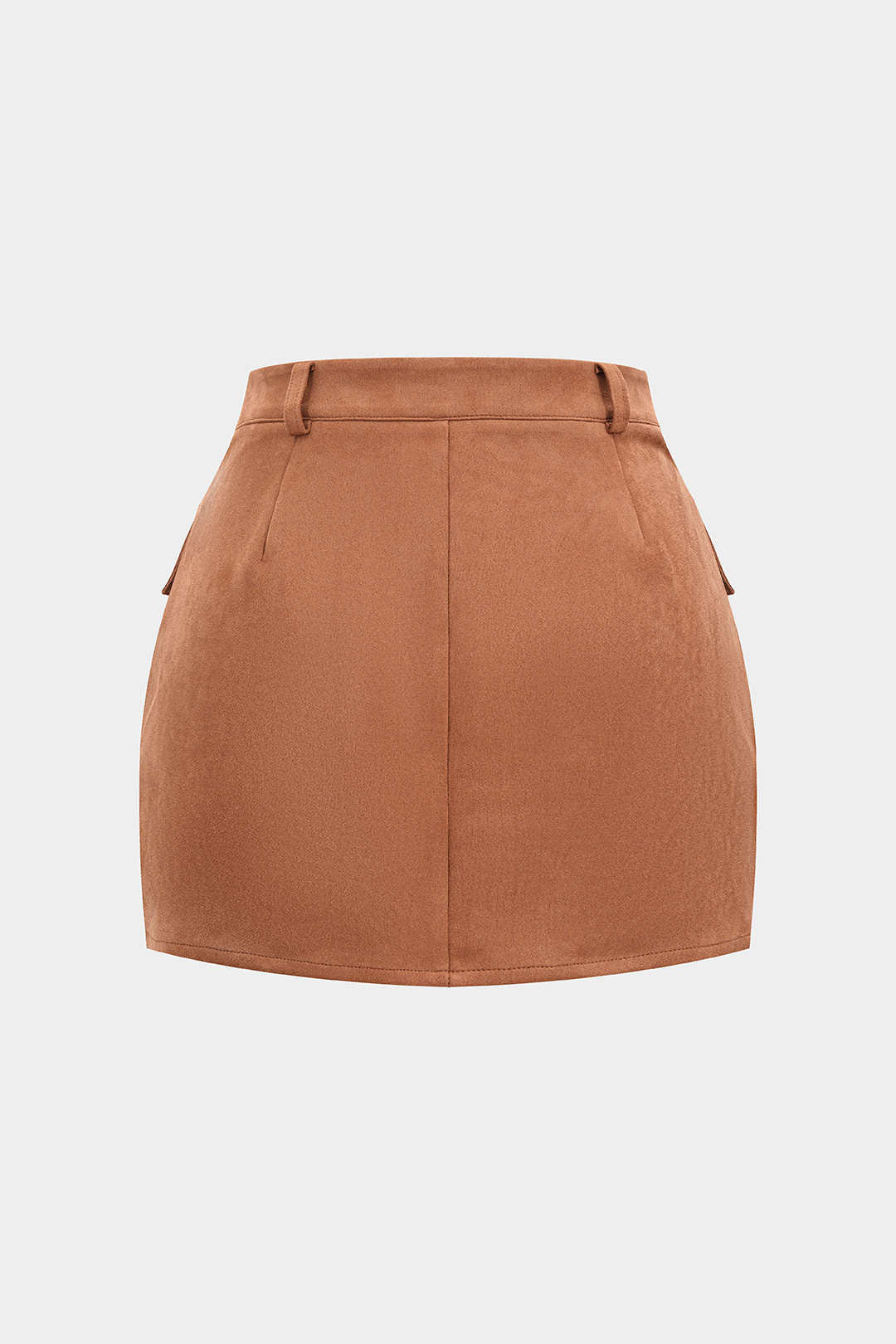 Suede Button Pocket Skirt - Flockneti