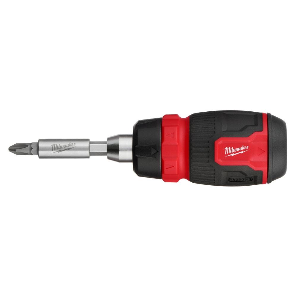 Milwaukee 8-in-1 Ratcheting Compact Multi-Bit Screwdriver - Flockneti