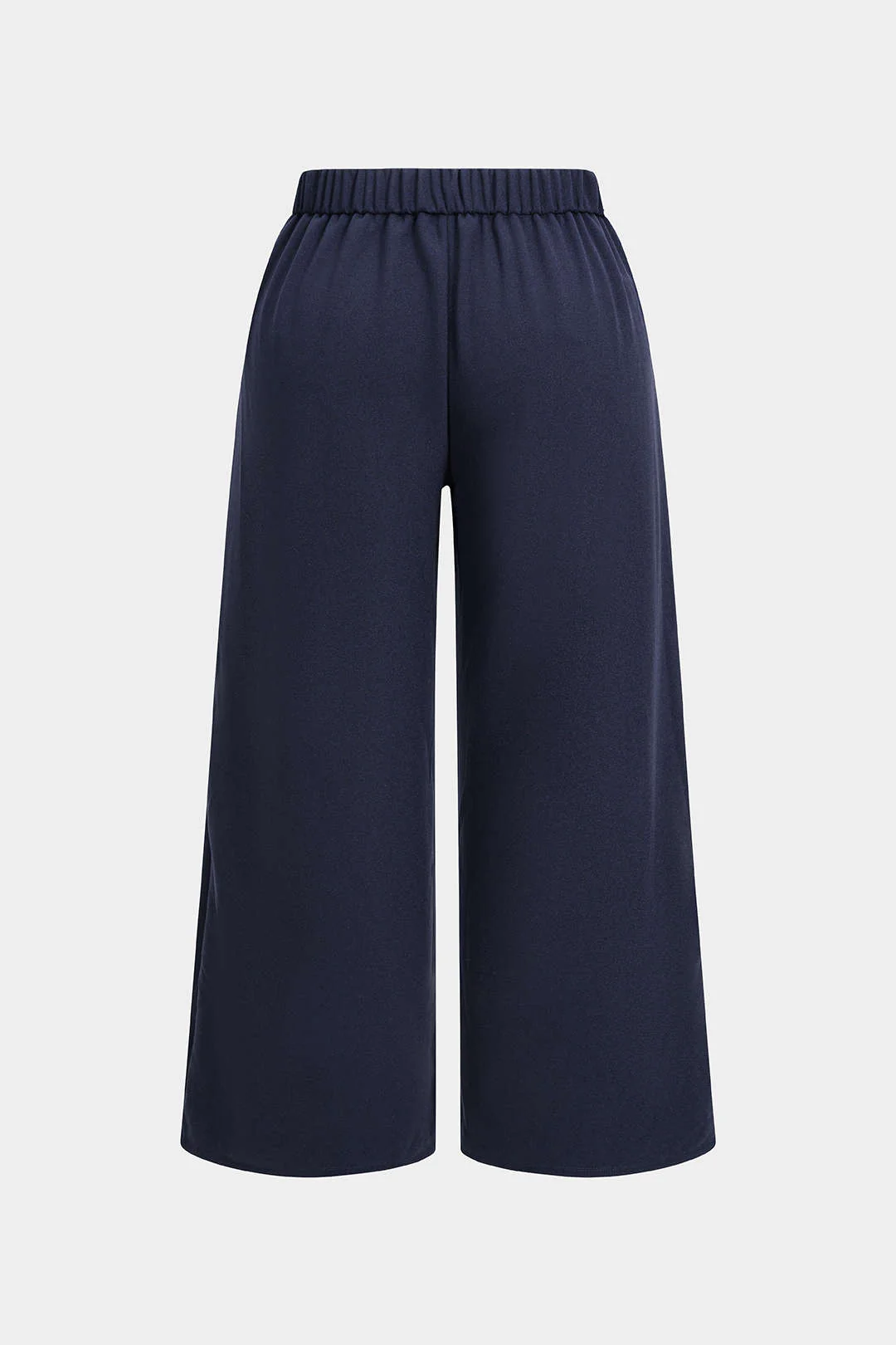 Plus Size Elastic Waistband Wide Leg Pants - Flockneti