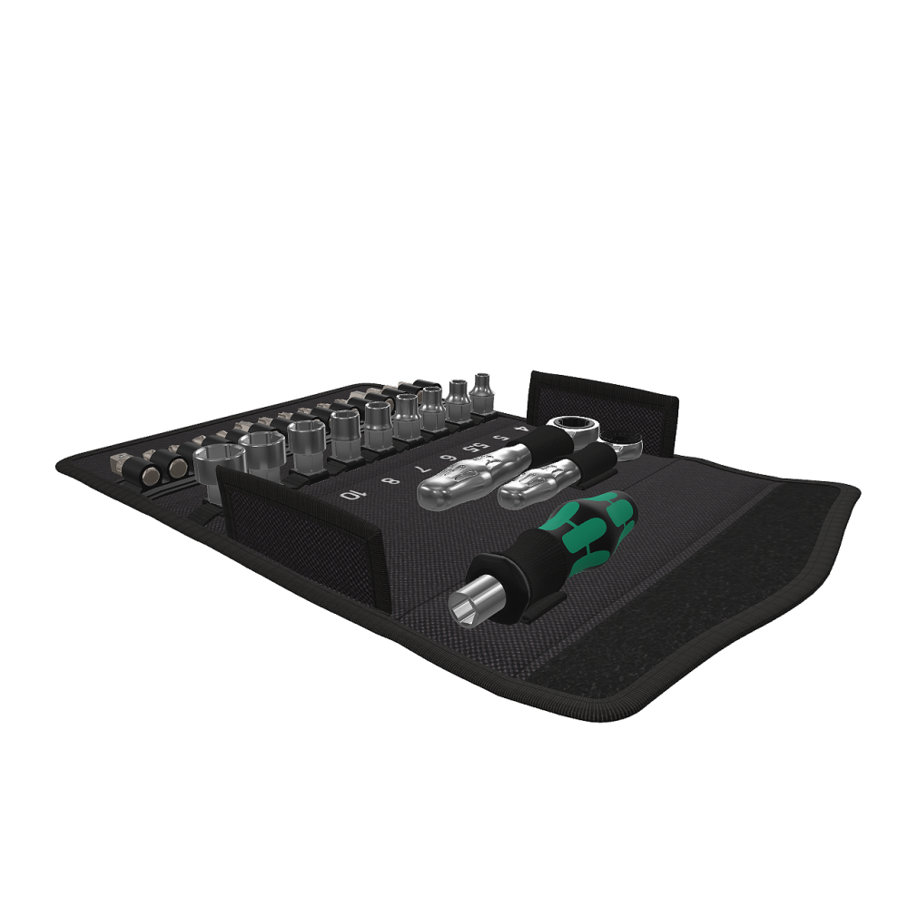 Wera Tools 27pc Kraftform Kompakt Zyklop Mini 2 Ratchet Set - Flockneti