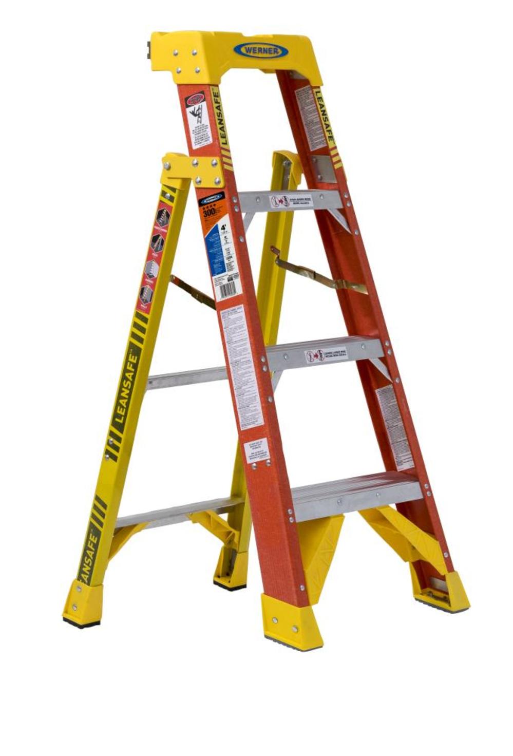 Werner 4Ft LEANSAFE Type IA Fiberglass Leaning Ladder - Flockneti