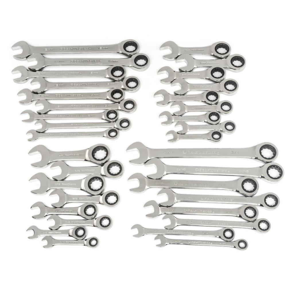 GEARWRENCH SAE/Metric Combination Wrench Set 34pc - Flockneti