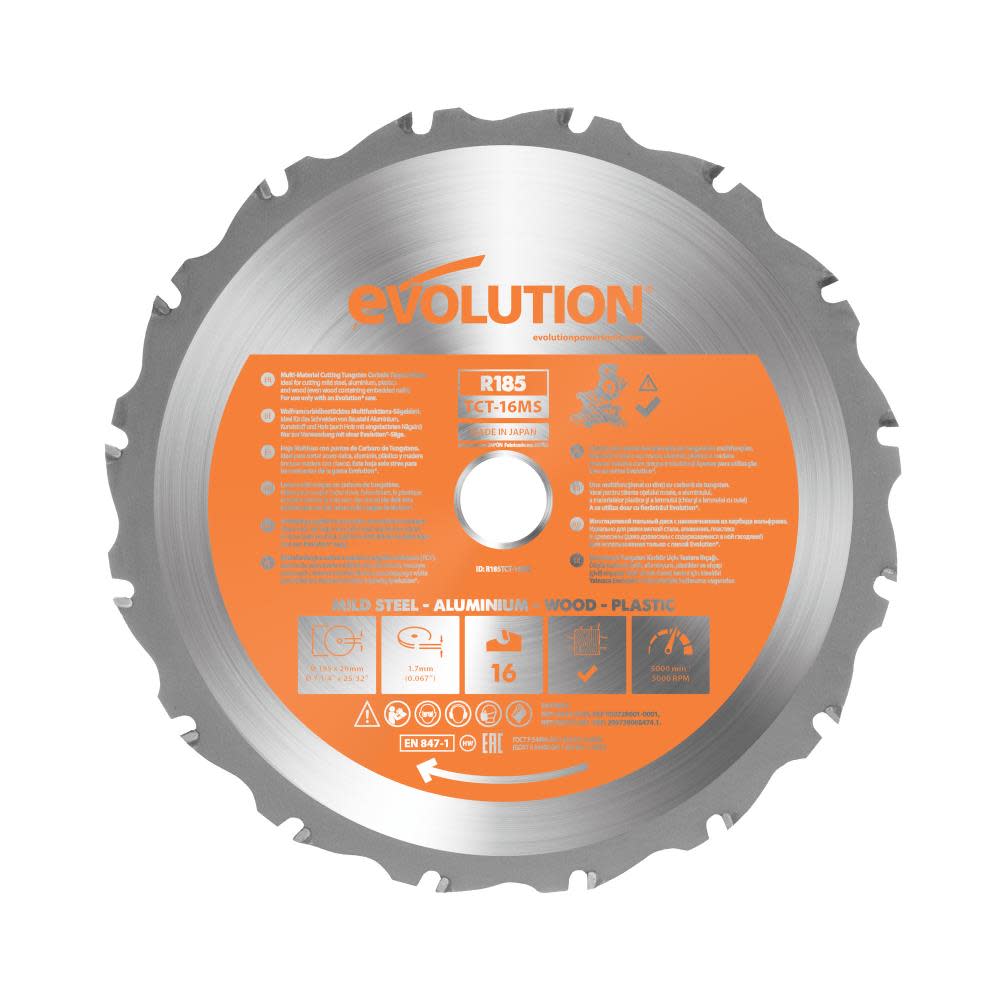 Evolution Power Tools 7-1/4 in. 20-T Multi-Material Miter Saw Blade - Flockneti