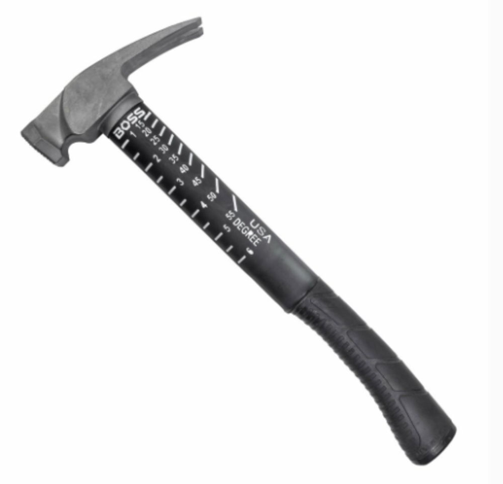 Boss Hammers 16oz Titanium Hybrid Fiberglass Handle Hammer Milled Face - Flockneti