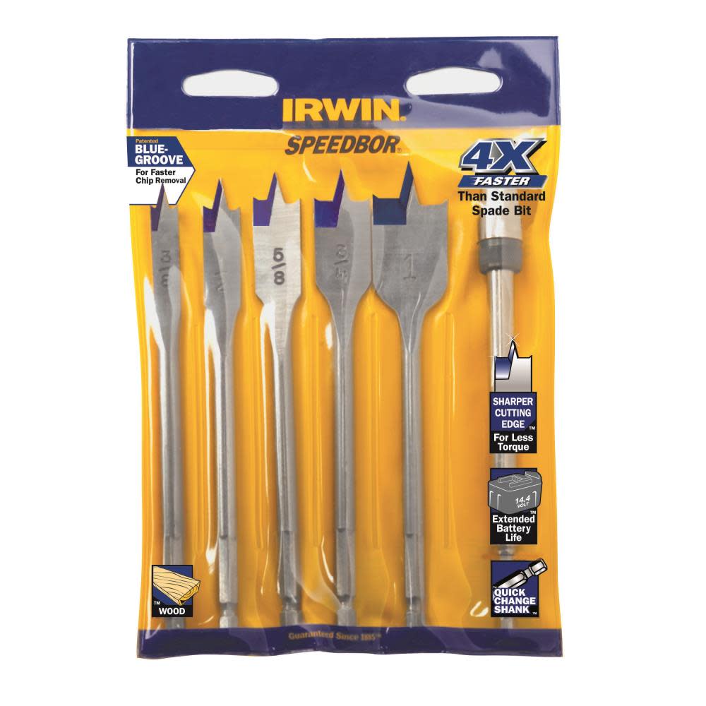 Irwin 6pc Spade Bit Set - Flockneti