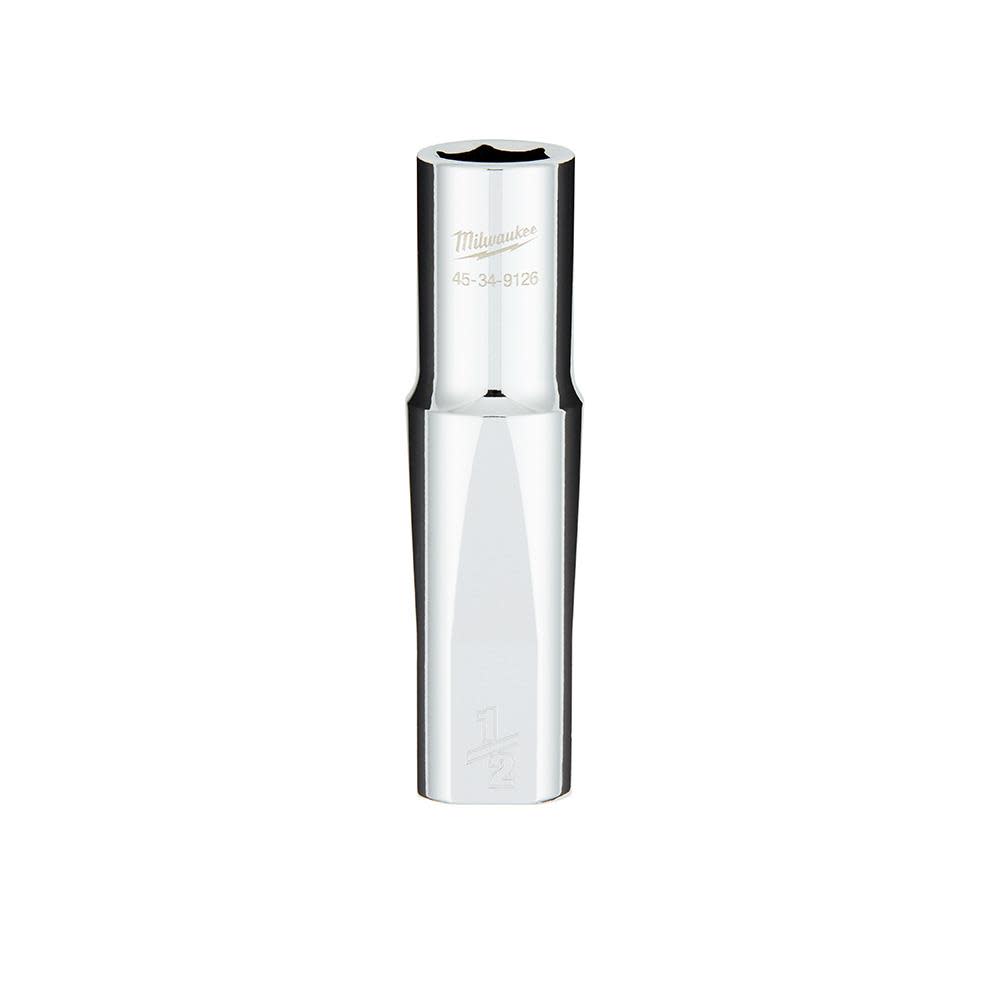 Milwaukee 1/2 in. Drive 1/2 in. SAE 6-Point Deep Socket with FOUR FLAT Sides - Flockneti