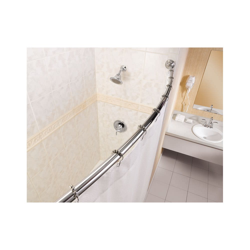 Moen Shower Rod Chrome 72″ Adjustable Curved - Flockneti