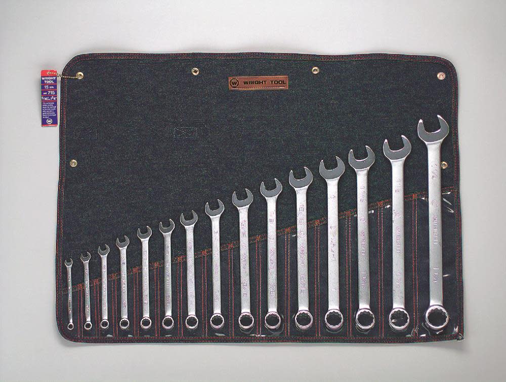 Wright Tool 15 pc. 12 Pt. Combination Wrench Set 5/16 In. to 1-1/4 In. - Flockneti