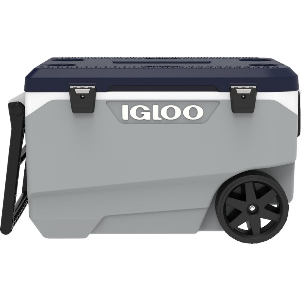 Igloo Maxcold Latitude 90 Roller Cooler Ash Grey/Aegean Sea 90qt - Flockneti