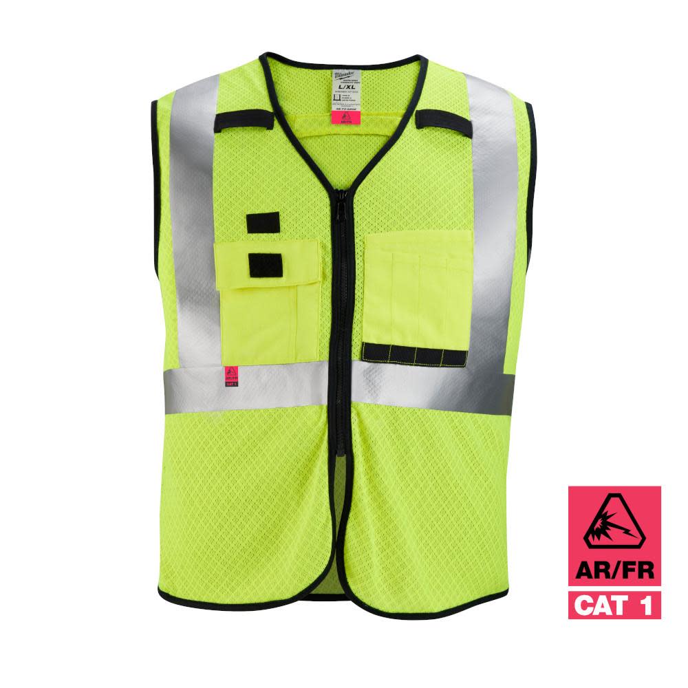 Milwaukee High Vis Safety Vest Class 2 Mesh AR/FR Cat 1 - Flockneti