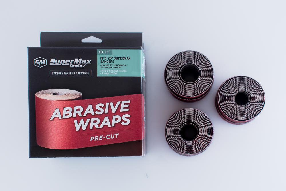 Supermax Tools 3-Pack Box 100 Grit Pre Cut abrasive for the 25 In. Drum Sander - Flockneti