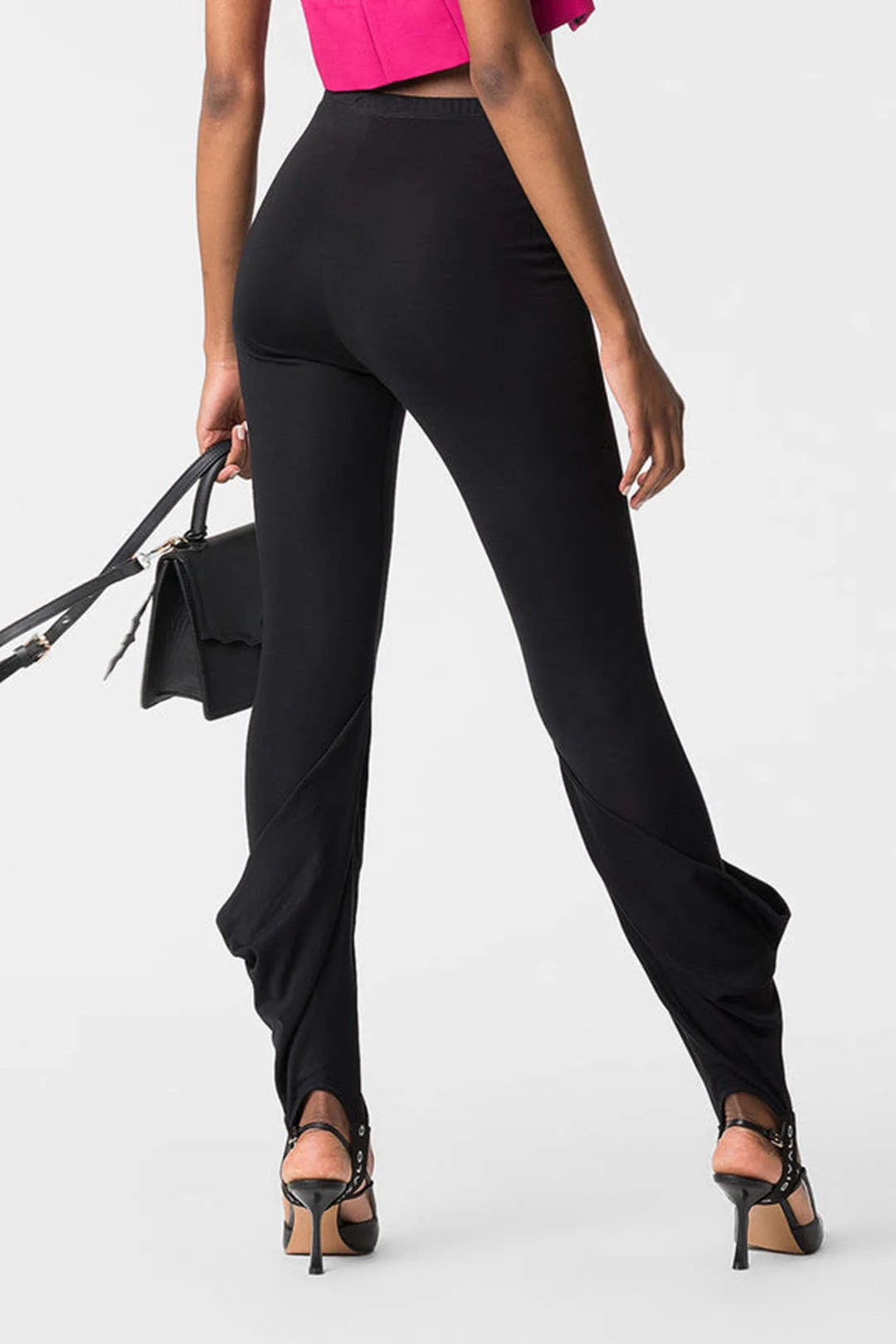 Solid Ruched Stirrup Pants - Flockneti