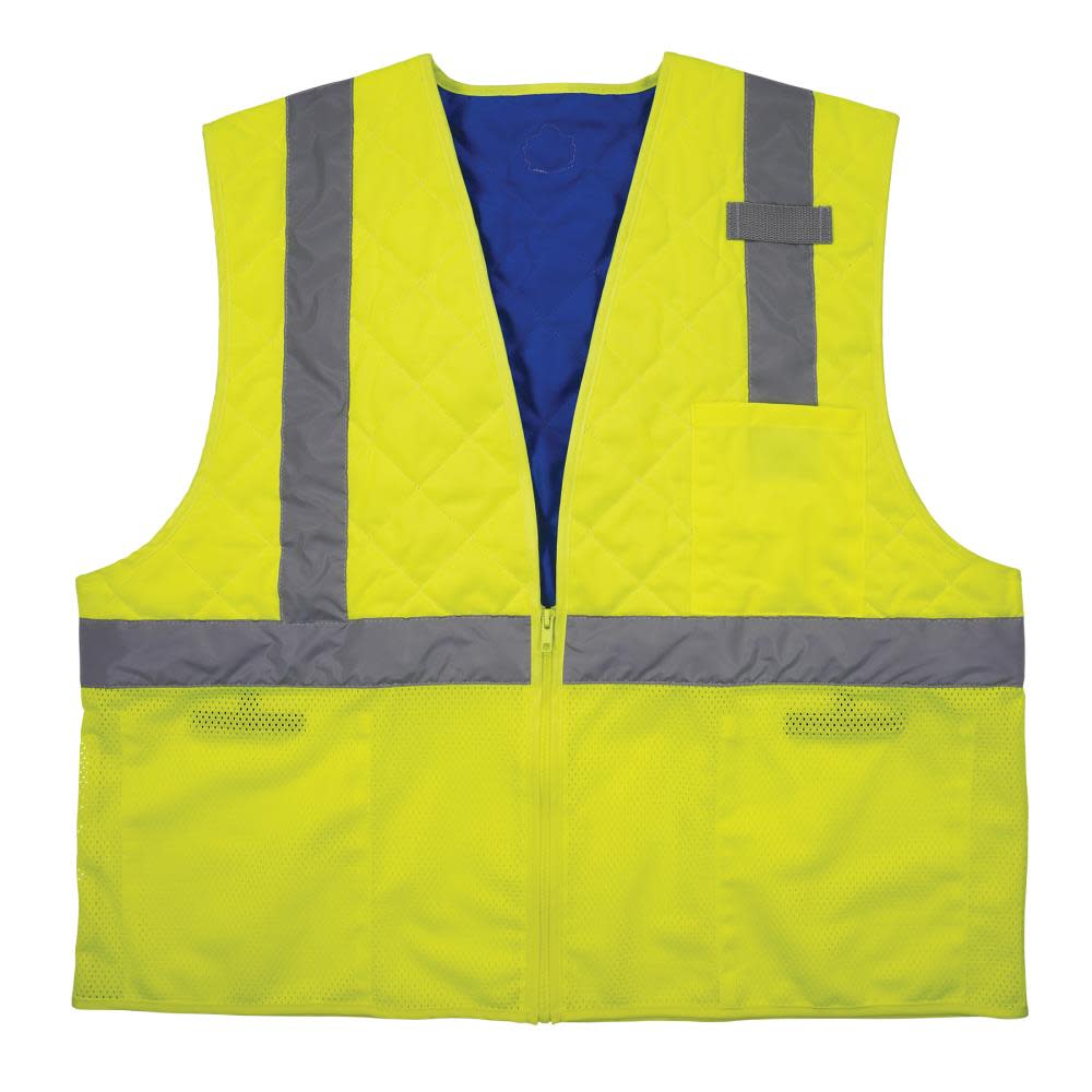 Ergodyne Chill Its 6668 Hi Vis Safety Cooling Vest Type R Class 2 Lime Small - Flockneti