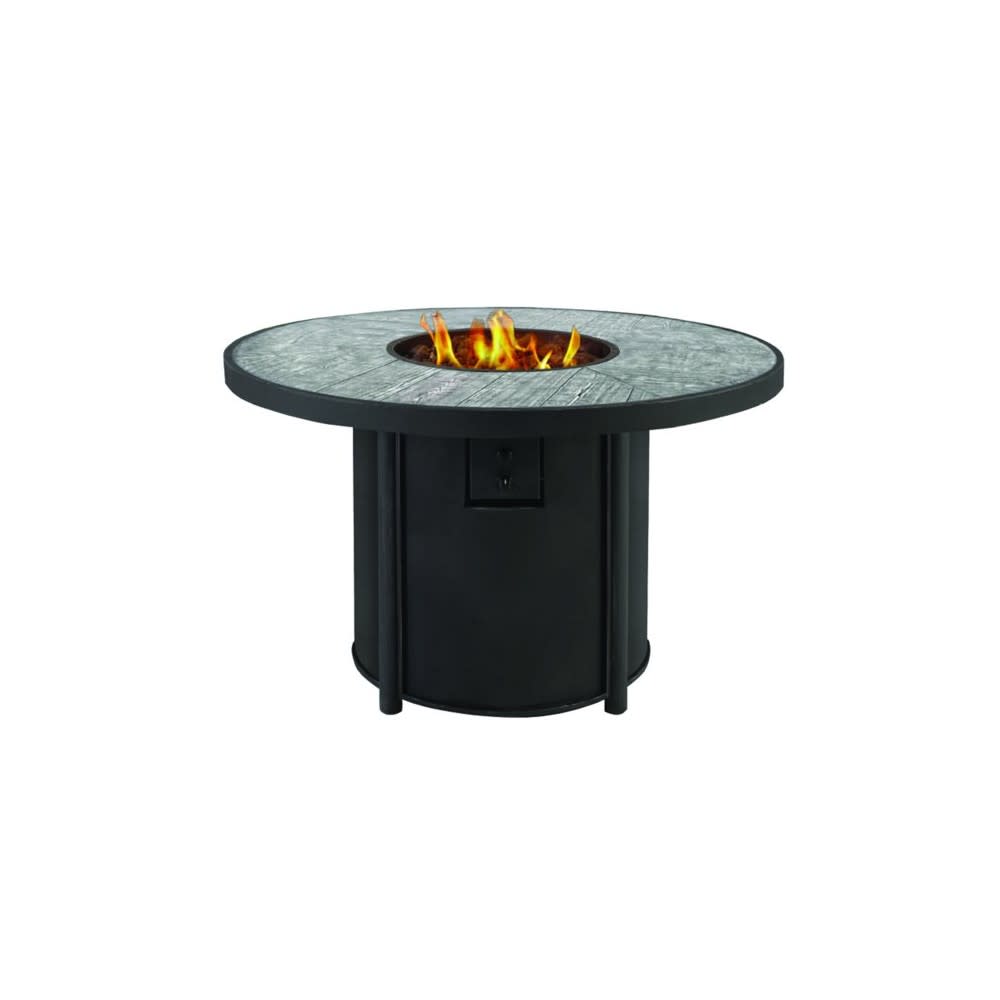 Living Accents Fire Pit 42″ Black Steel Round Propane - Flockneti