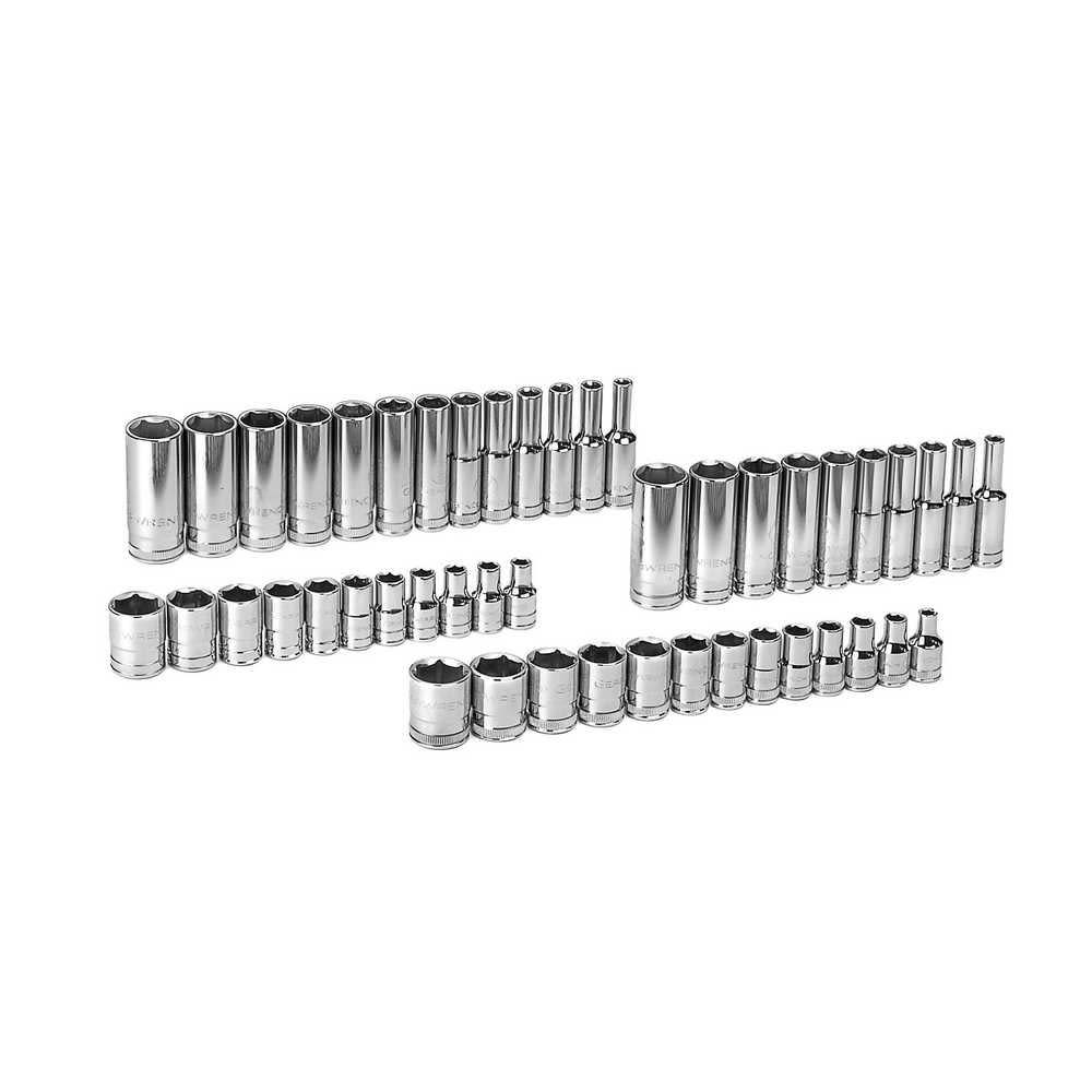 GEARWRENCH 47pc 1/4 In Drive 6 Point SAE/Metric Standard and Deep Socket Set - Flockneti