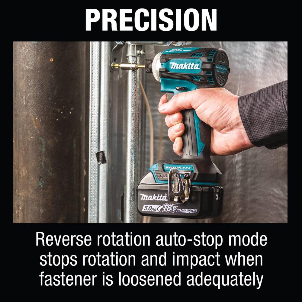 Makita 18V LXT Lithium-Ion Brushless Cordless 2 Piece Combo Kit 5.0Ah - Flockneti