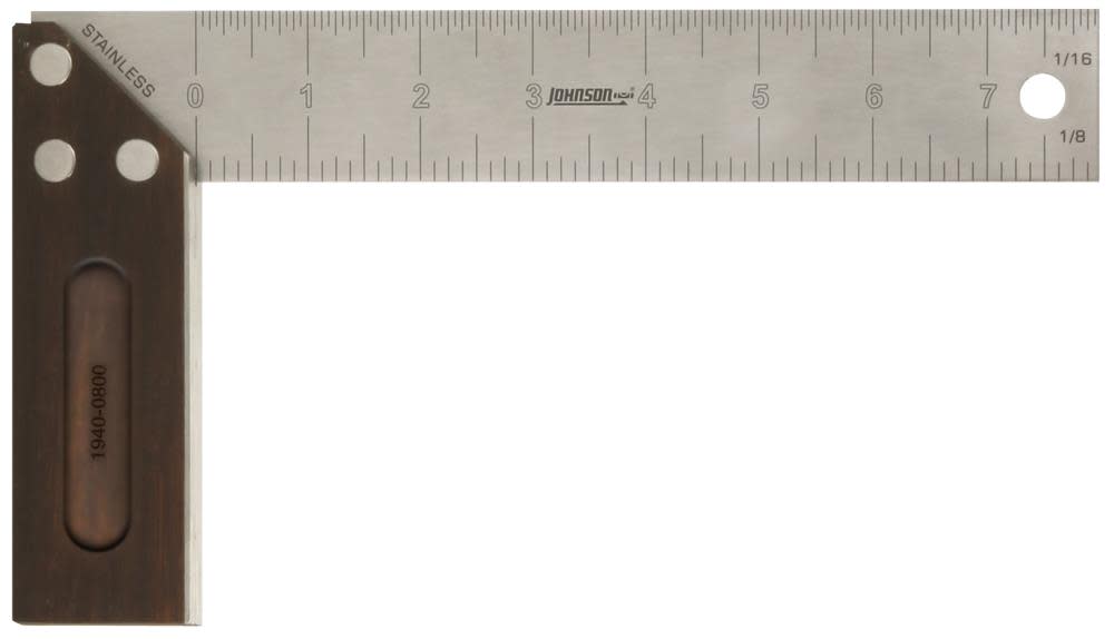 Johnson Level 8″ Bamboo Try Square - Flockneti