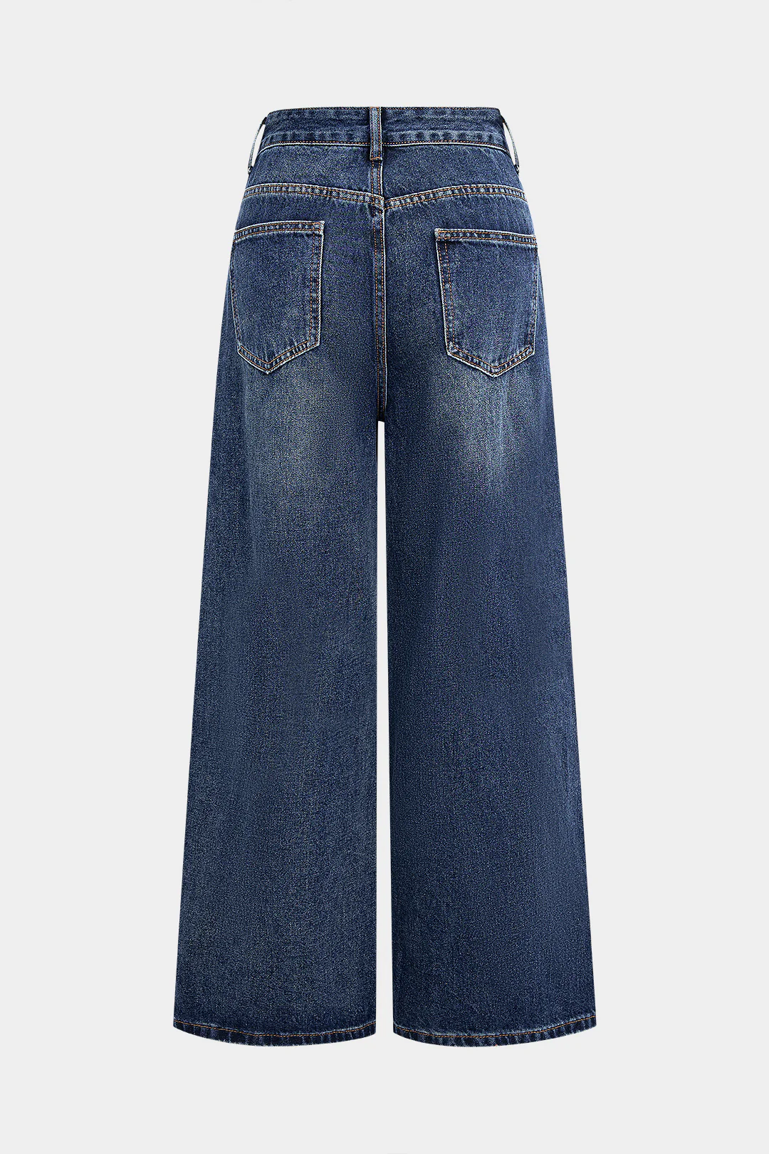 Denim Pocket Asymmetrical Jeans - Flockneti