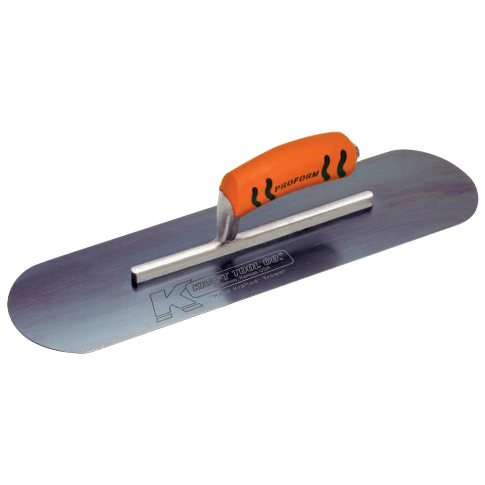 Kraft Tool Co 20″ x 4″ Blue Steel Pool Trowel - Flockneti