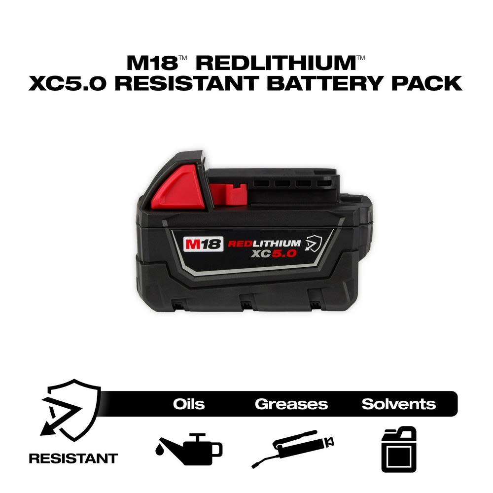 Milwaukee M18 REDLITHIUM XC5.0 Resistant Battery Starter Kit - Flockneti
