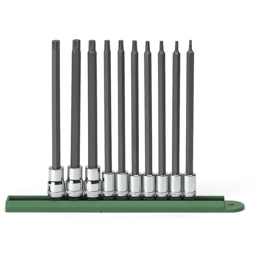 GEARWRENCH 10 Pc. 1/4″ & 3/8″ Drive Long Torx - Flockneti