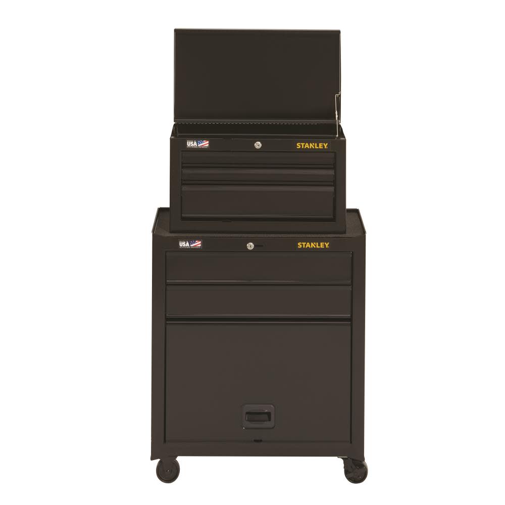 Stanley 26 in. W 100 Series 5-Drawer Tool Chest & Cabinet - Flockneti