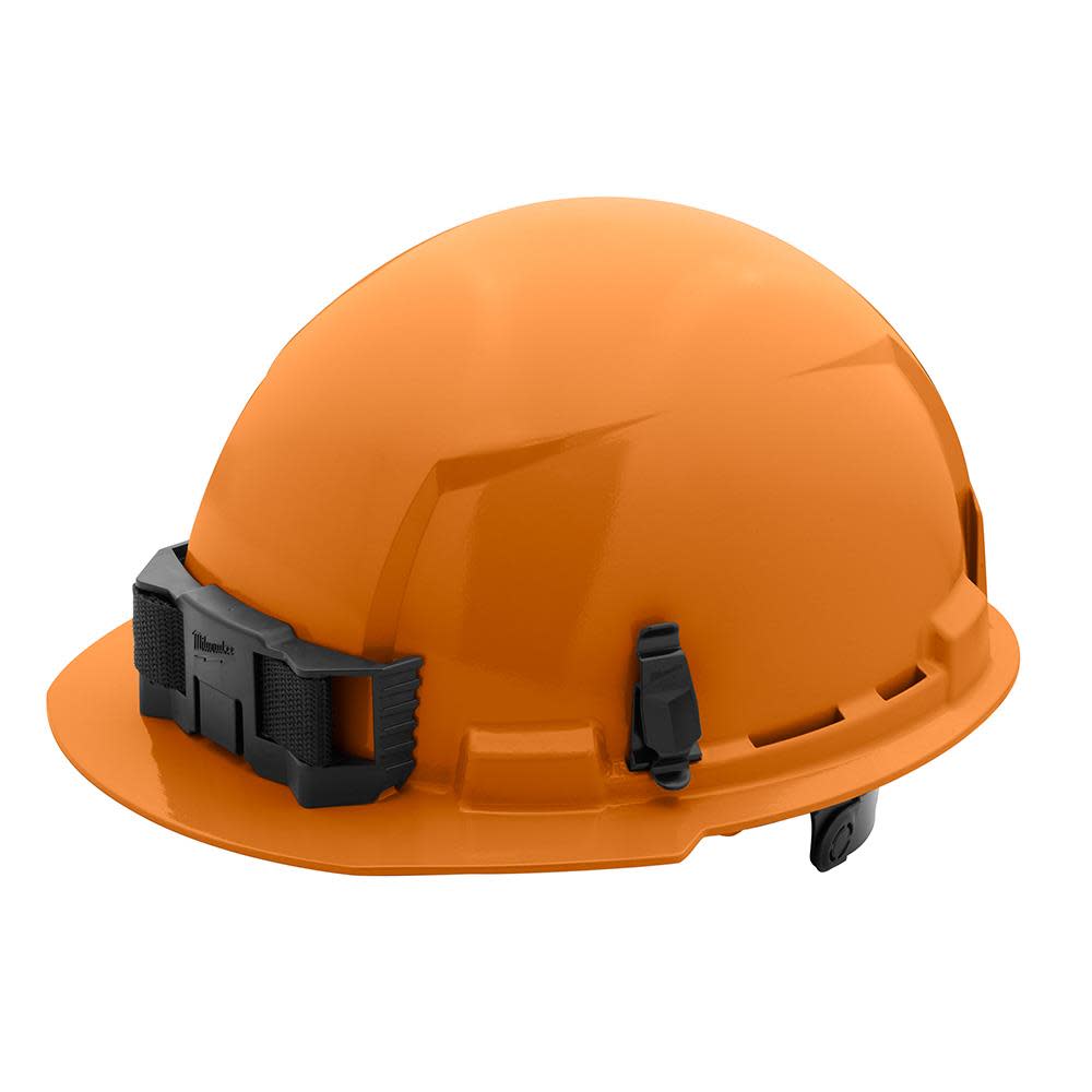Milwaukee Orange Front Brim Hard Hat with 6pt Ratcheting Suspension Type 1 Class E - Flockneti