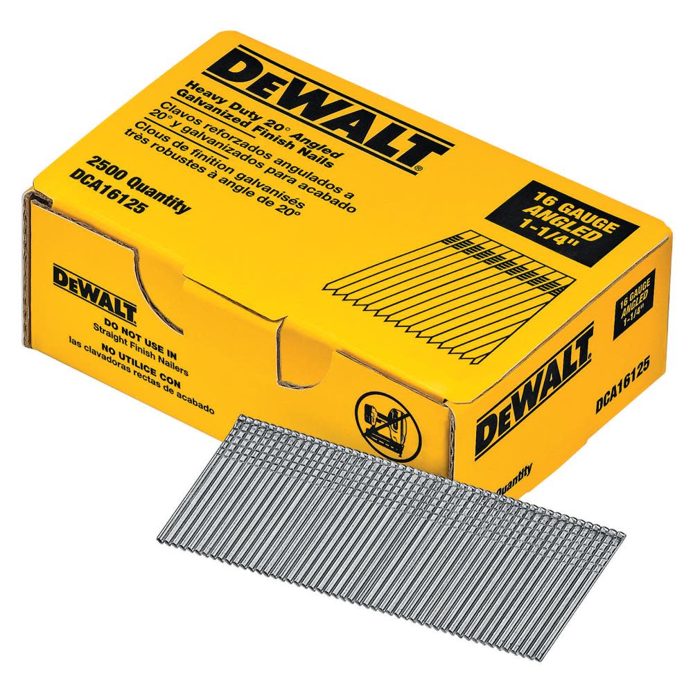 DEWALT 1-1/4 In. 20Degree 16Gauge Finishing Nails 2.5 m - Flockneti